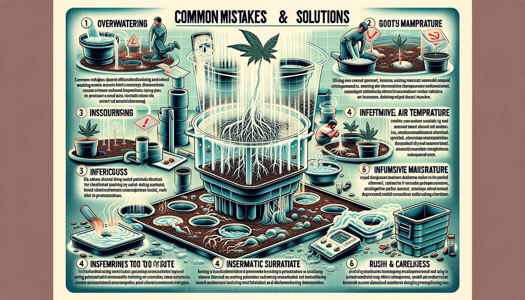 Частые ошибки при проращивании семян марихуаны и их решения