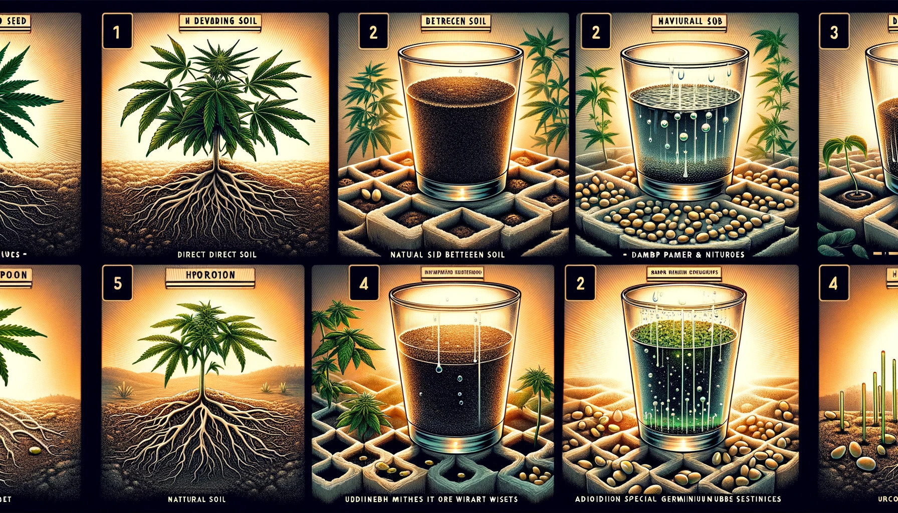 Методы проращивания семян конопли